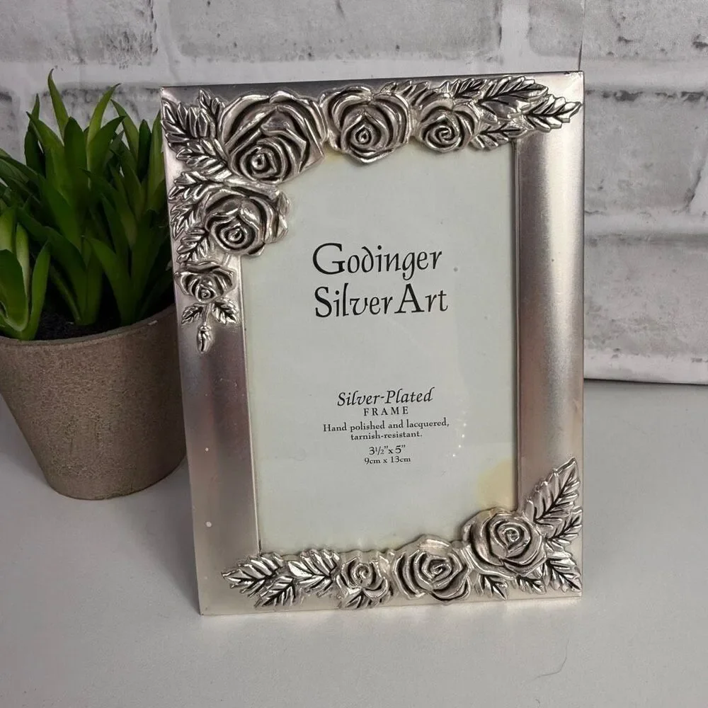 Godinger Silver Art Silver Plated Picture Fram 3.5 x 5 New